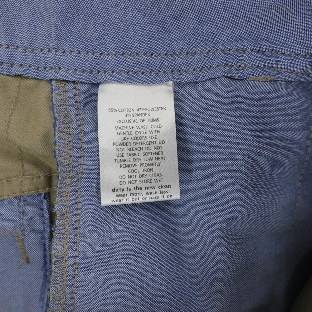 Toad&Co Departure Pants Mens 38x32 Khaki Chino Stretch Travel Outdoor Utility